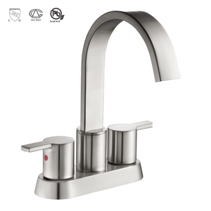 Schlauer gebürsteter Nickel Moderner Spüle Wasserhahn Badezimmer Waschbecken 3 Loch Badezimmer Wasserhahn