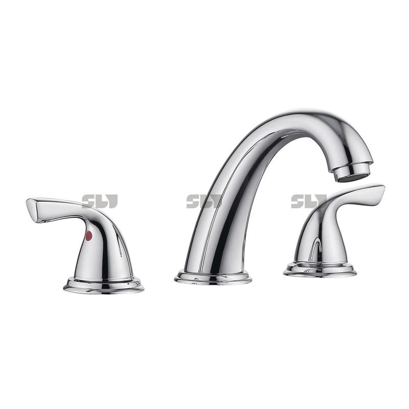 Schlauer Doppelgriff 3-Loch-Mixer-Badezimmerhahnhahn