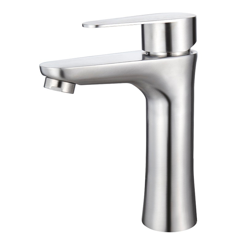 Sly gebürstete Nickel -Badezimmer -Eitelkeitsbecken Wasserhahn Wasserfall Spout Mixer Eins Griff Taps