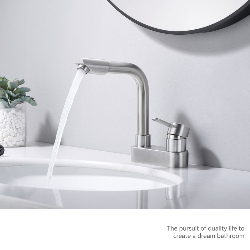 Sly gebürstete Nickel moderne Einsloch -Waschbecken Wasserhahn Badezimmer Waschbecken Wasserbecken Wasserhähne