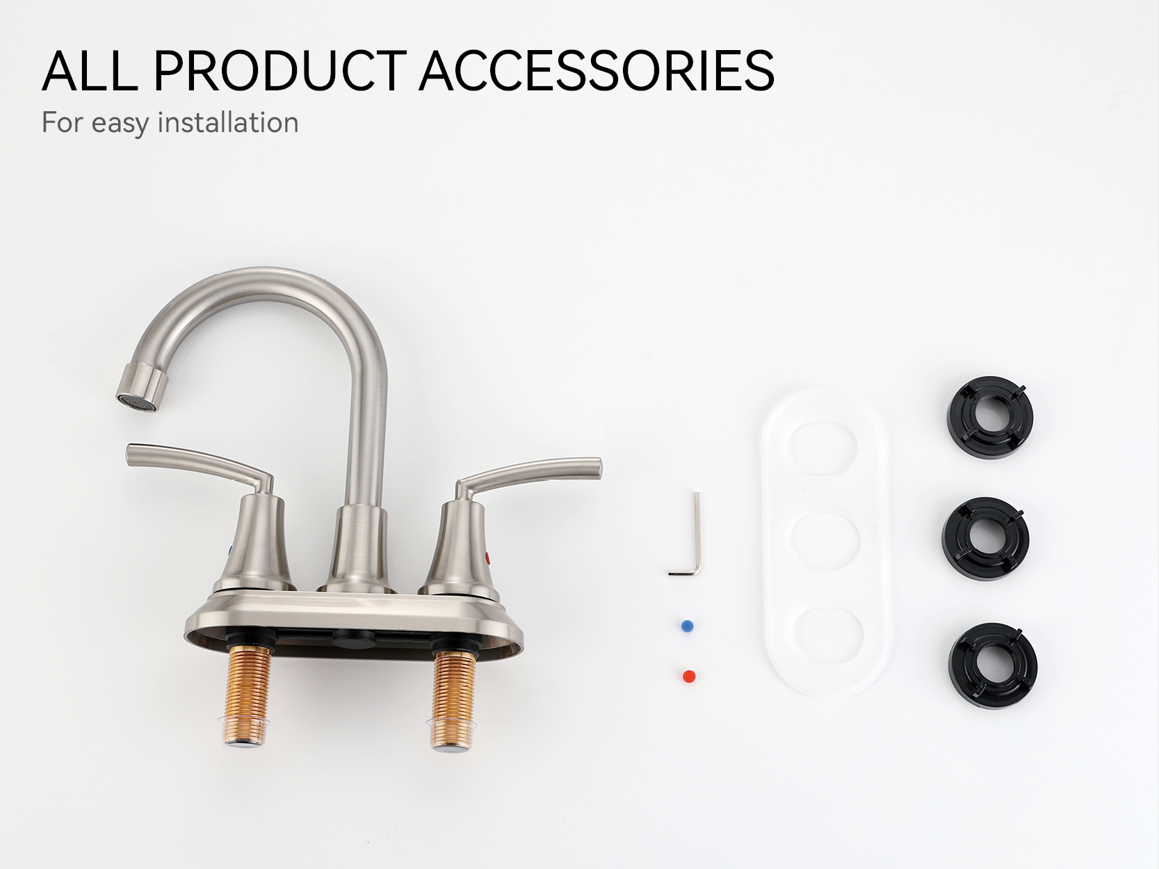 Badarmaturen aus geb&uuml;rstetem Nickel