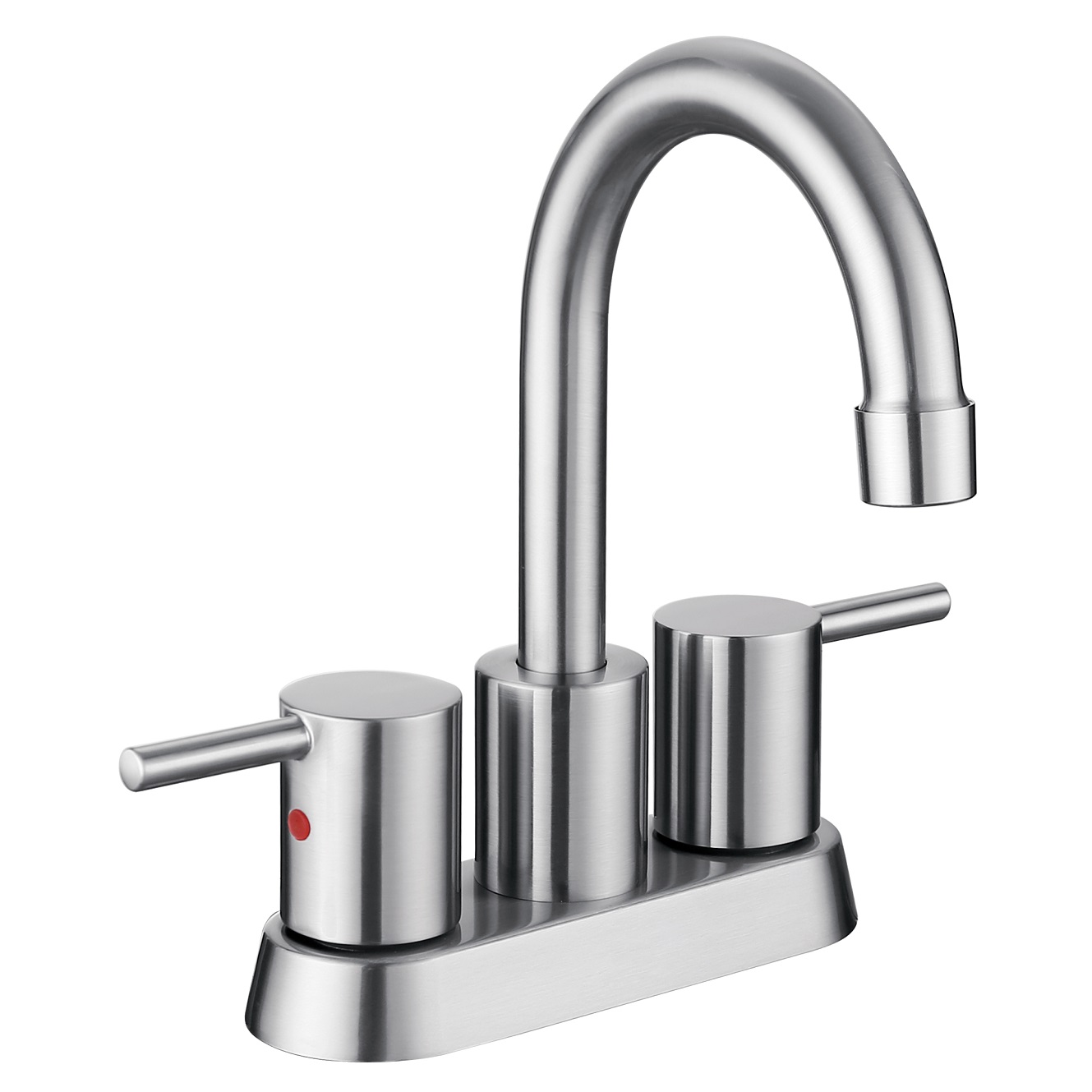 Sly gebürstete Nickel -Badezimmer -Badmixer Tippen Sie auf Eingriffsbeckenhähne