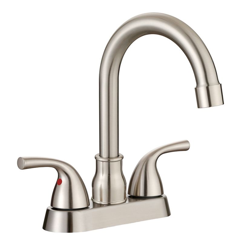 Sly gebürstete Nickelbecken Waschbecken Wasserhähne Badezimmer heißes kaltes Wasser