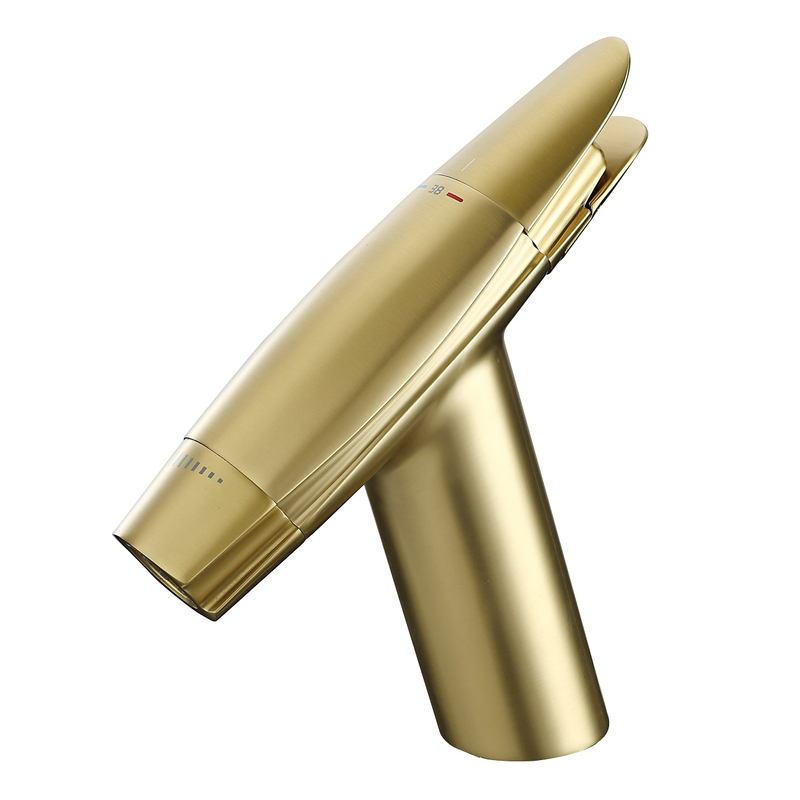 Sly Messing gebürstet goldene Badezimmer Wasserhähne Modern Deck montiert ein Messing Eitelkeitshahnbecken Mixer