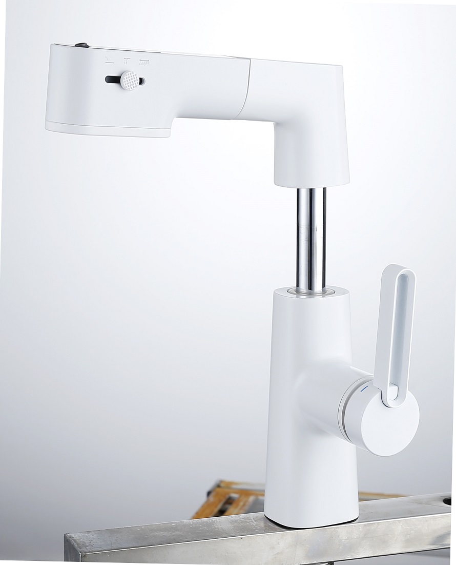 Wasserhahn aus geb&uuml;rstetem Nickel