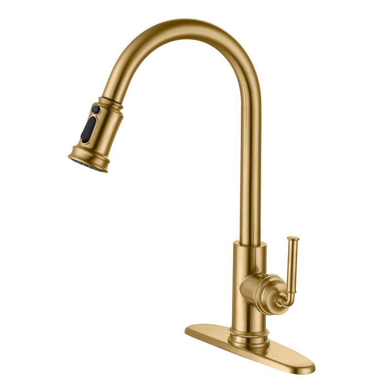 Sly gebürstet Nickel Eingriff Pull Down Kitchen Spüle Wasserhahn mit Sprühgerät