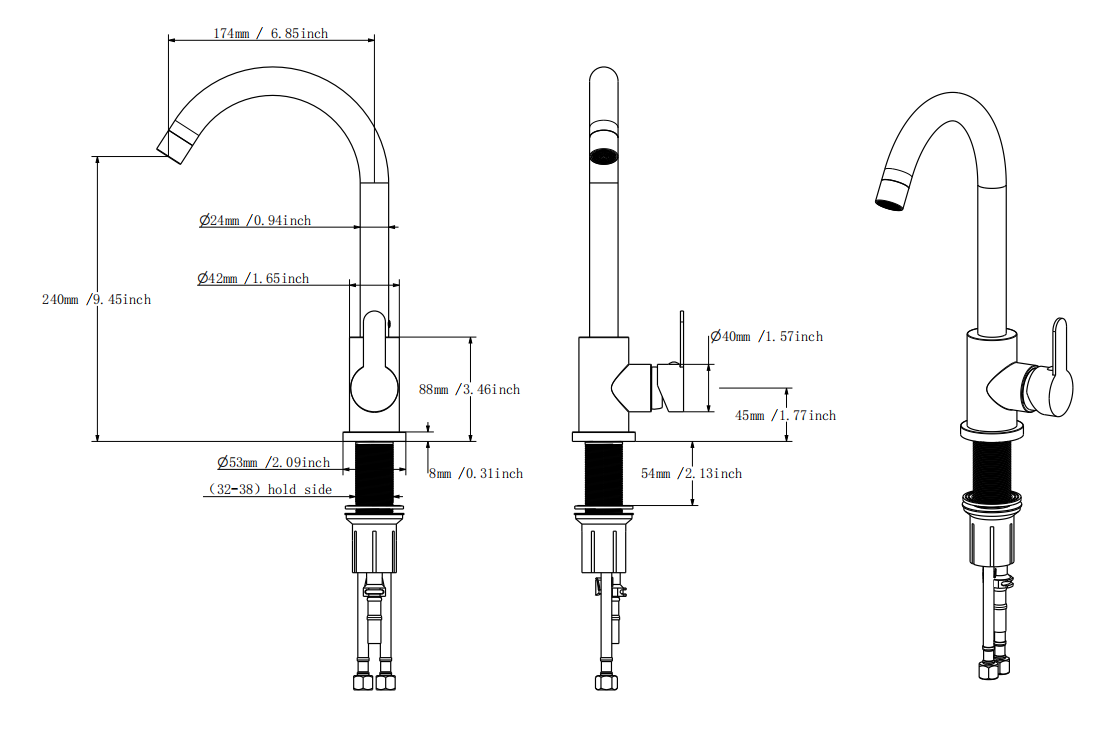 Chrom K&uuml;chenarmatur Wasserhahn