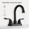 Schlaues Messing Matt Black Basin Wasserhahn Kupfer Badezimmer Wasserhahn heißer und kaltes Beckenmixer Taps