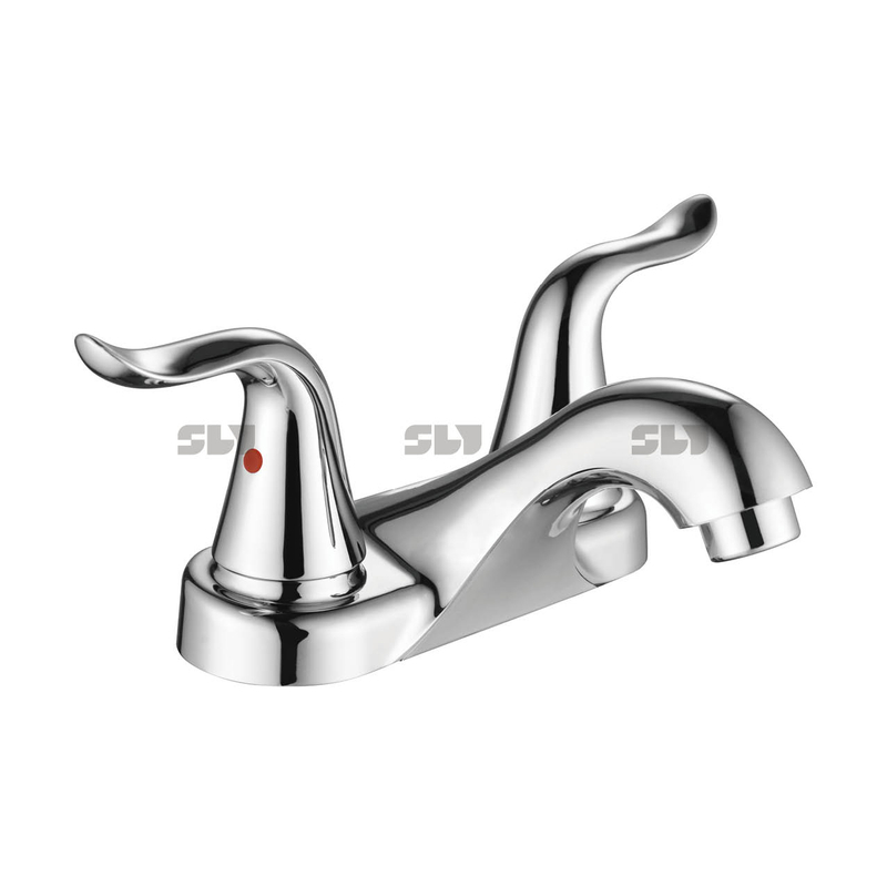 SLY Zwei-Griff-Badezimmer-Luxus-Chrom-Messing-4-Zoll-Wasserhahn Bester Wasserhahn 