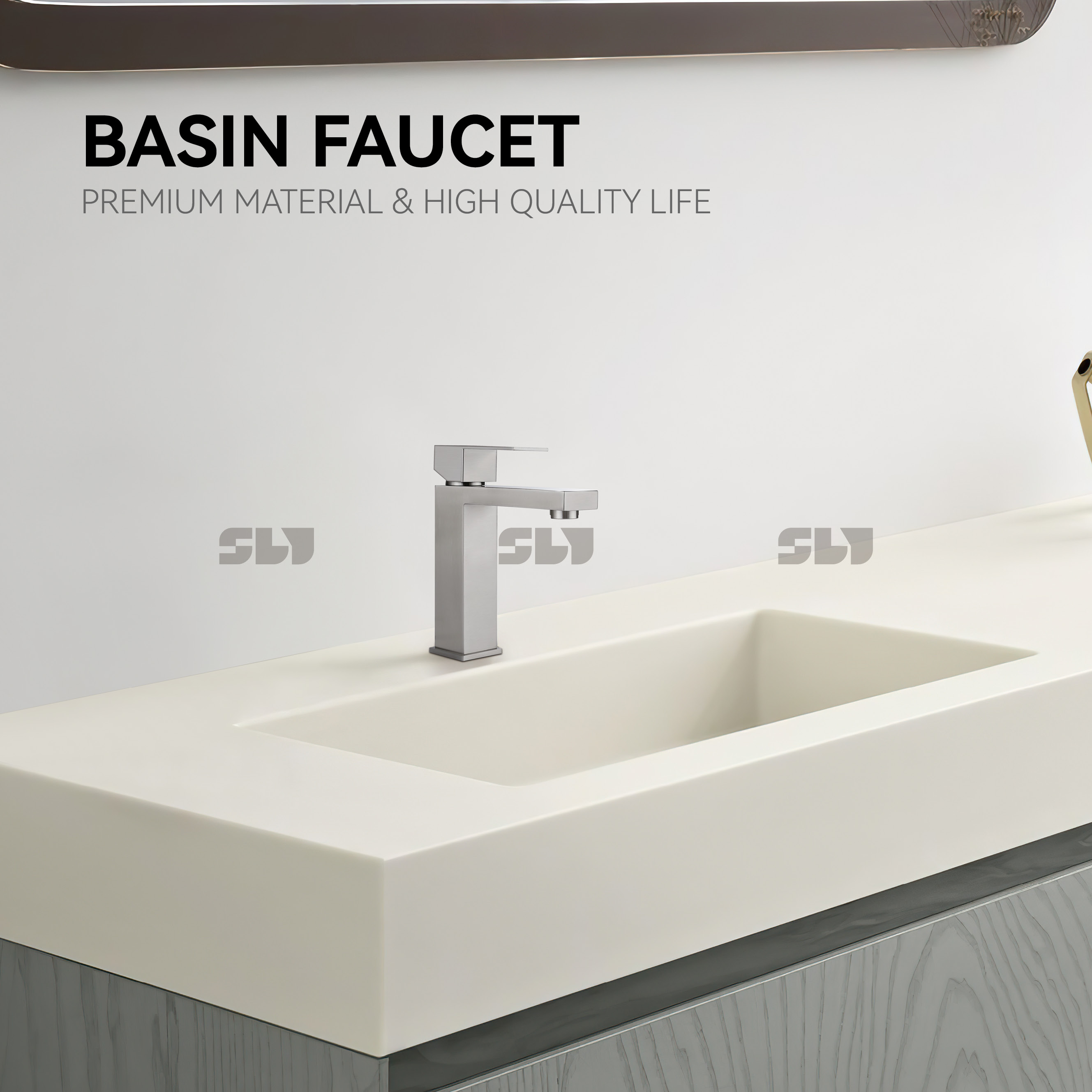 Wasserhahn aus geb&uuml;rstetem Nickel