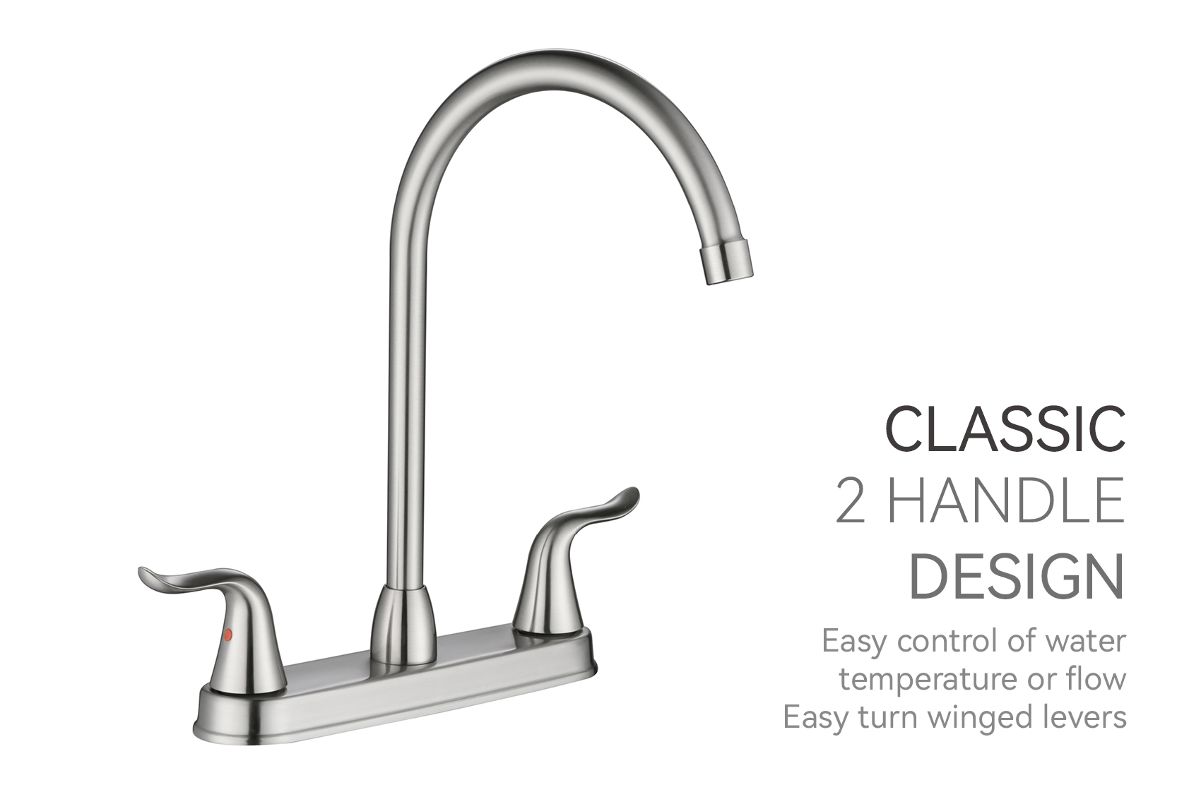Wasserhahn aus geb&uuml;rstetem Nickel