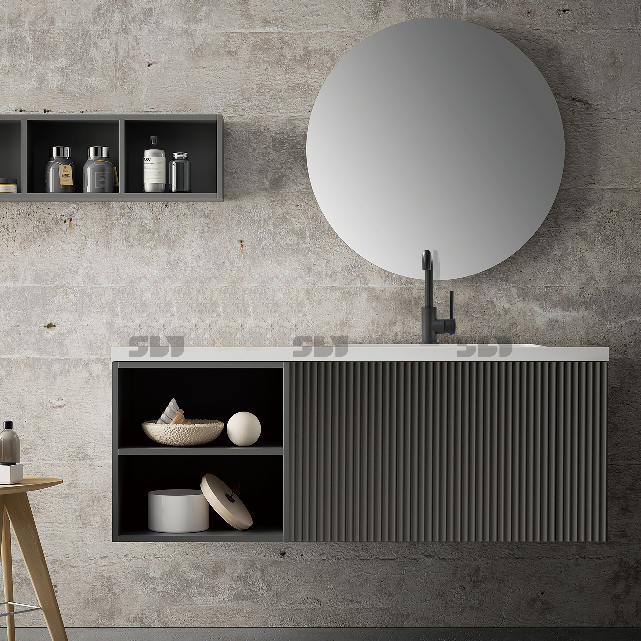 Wasserhahn aus geb&uuml;rstetem Nickel 