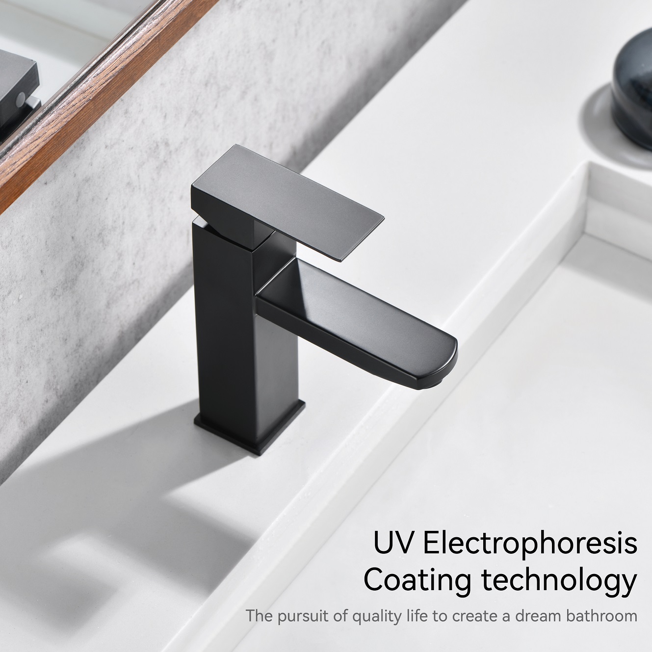 Sly Matte Black Rabatt Badezimmer Ein Hebel Wasserhahn Zapfhähne