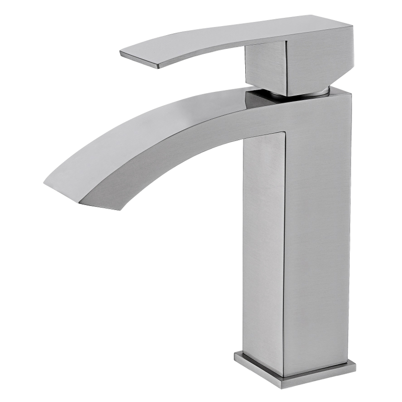 Sly Edelstahl moderner Wasserfall Waschbecken Wasserhahn Eingang Einer Griff Heißer Kaltwassermixerbecken
