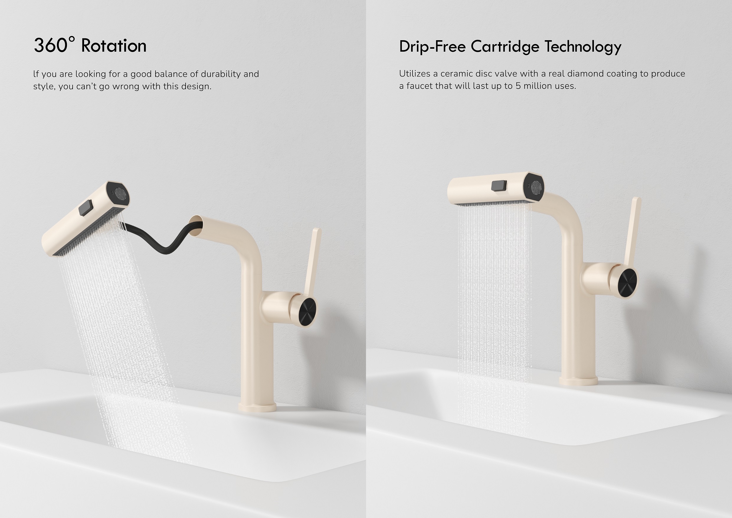 Mittelset-Badezimmerarmatur