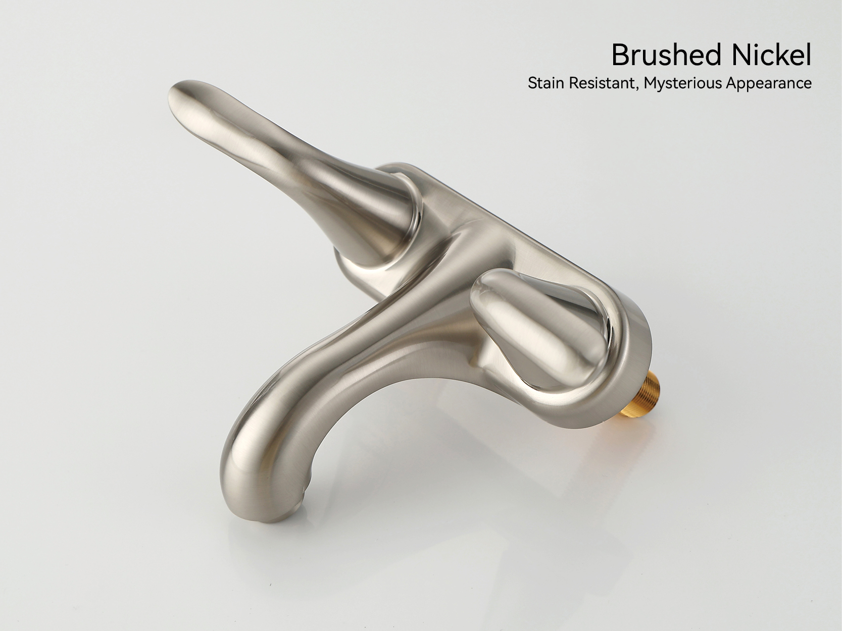 Badarmatur aus geb&uuml;rstetem Messing