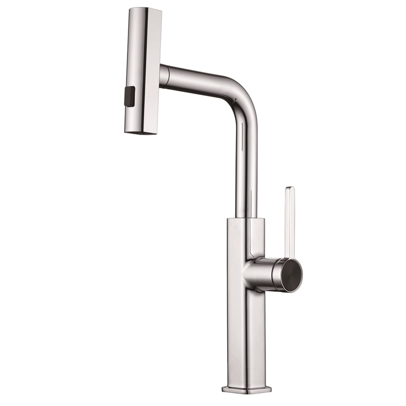 Schlauer flexibler Schlauch Pull Down Fing Waschbecken Tippwand montiert ein kaltes Wasserküchenarmatur
