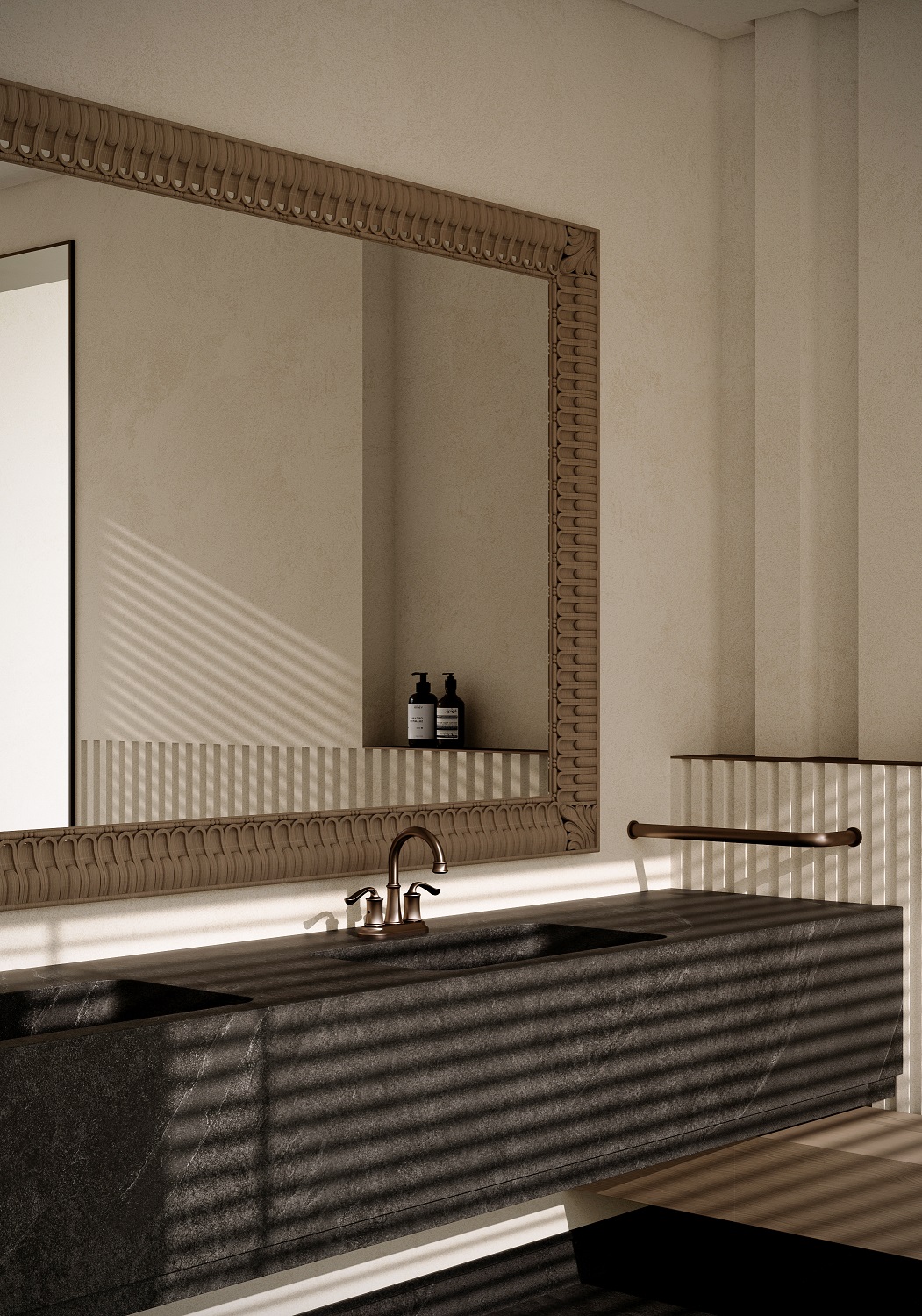 mattschwarzer Badezimmerhahn