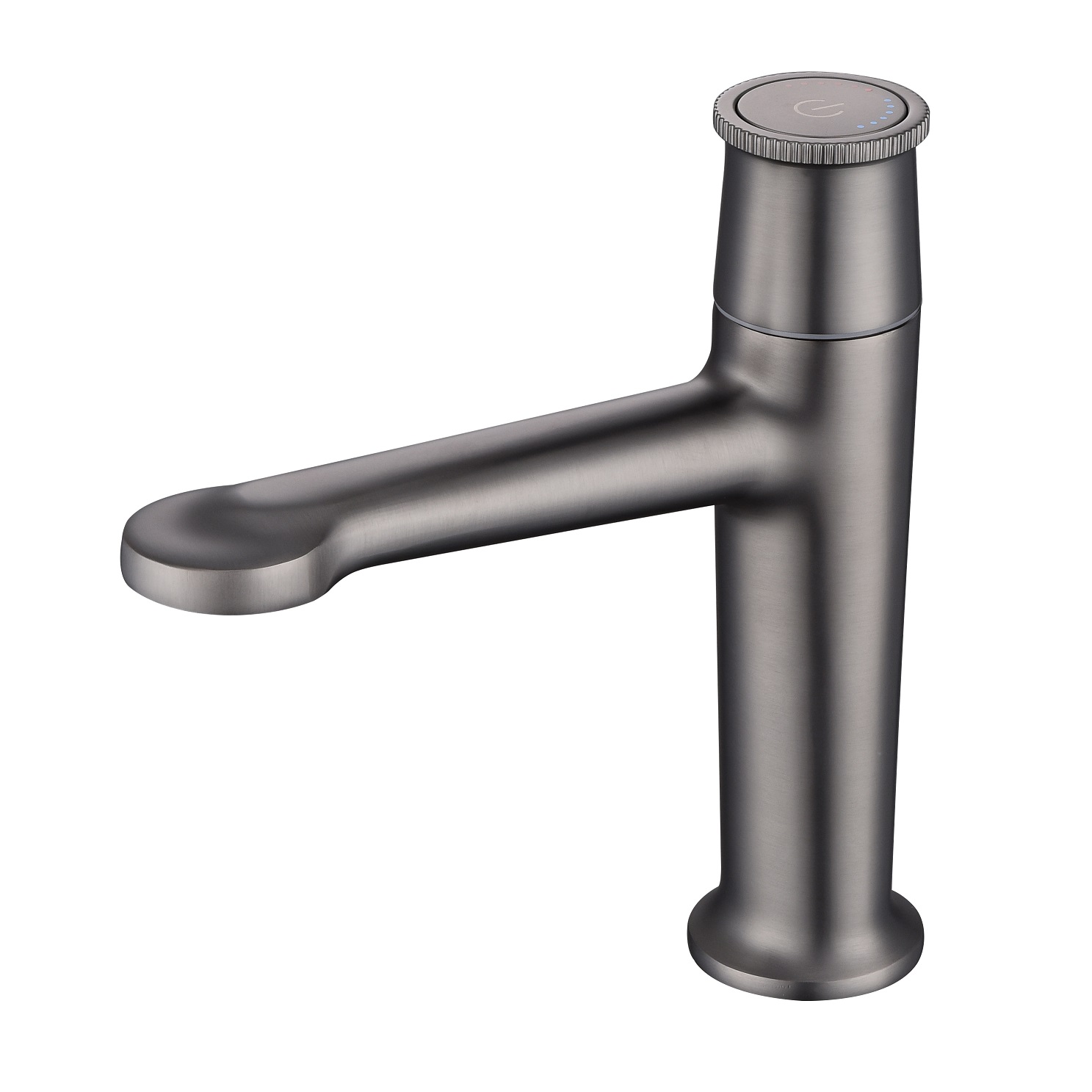 Schlaues Messing Matt Black Basin Wasserhähnen Moderner Badezimmermischer Tippen Sie auf Badezimmer Wasserhahn ein Loch Wascht