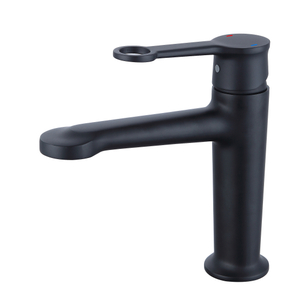 Sly Messing Matte Black Smart Home Basin Tap Messing Badezimmer Wasserhahn mit Griff und einzelnes Loch