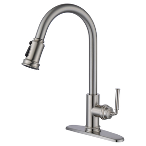 Sly gebürstet Nickel Eingriff Pull Down Kitchen Spüle Wasserhahn mit Sprühgerät