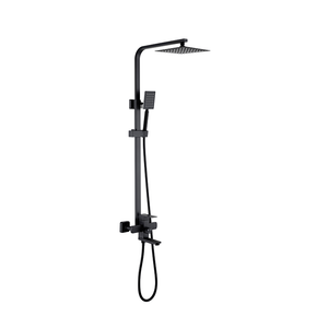 Samliyu 3 Funktionen mattes schwarzes Badezimmer Set Outdoor Exponed Duschsystem