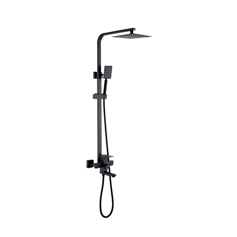 Samliyu 3 Funktionen mattes schwarzes Badezimmer Set Outdoor Exponed Duschsystem