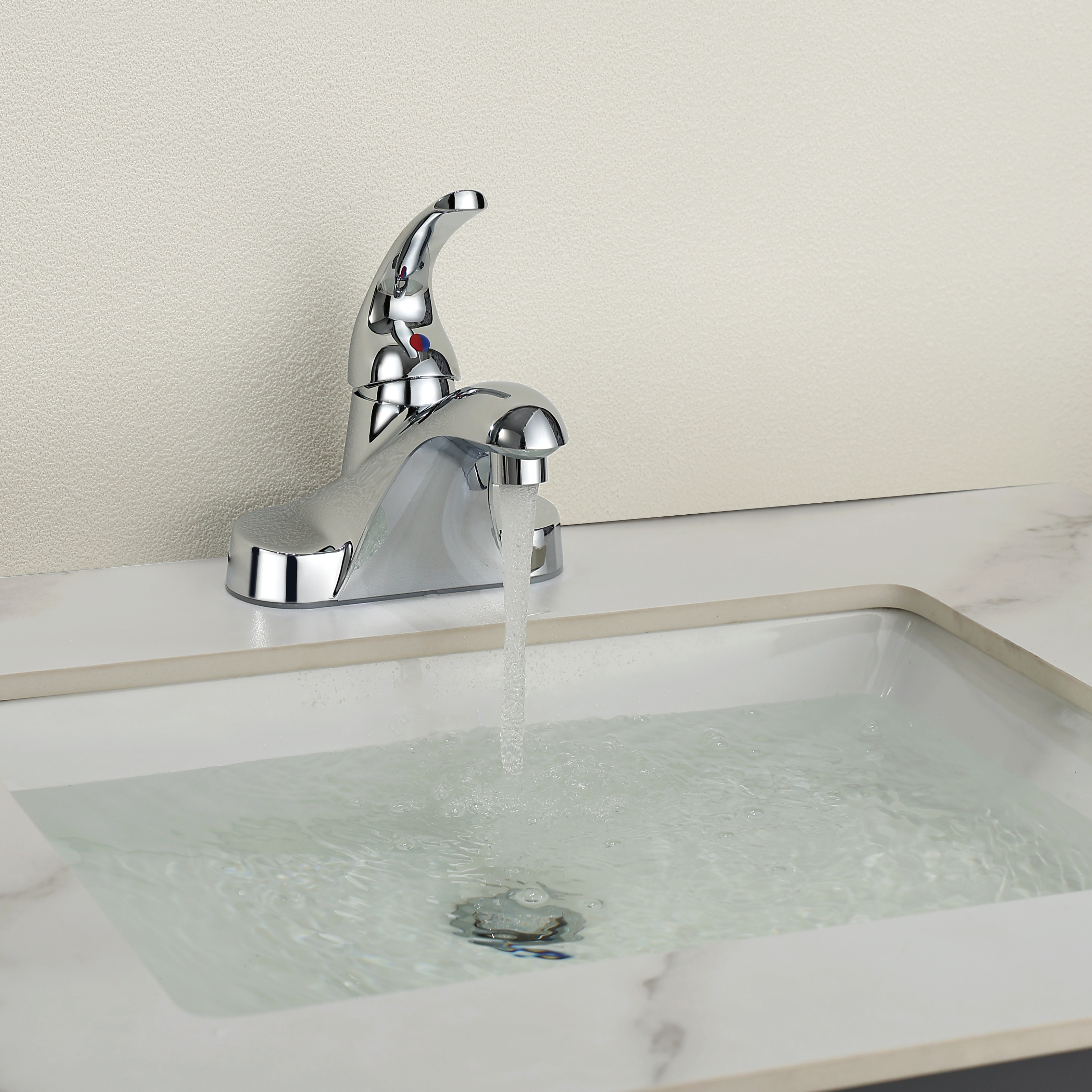 Samliyu Chrom Badezimmer Becken Wasserhahn Tippmischer heißes kaltes Becken Wasserhahnbad und Duschwaschraum Wasserhähne