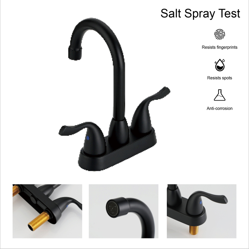 Schlaues Messing Matt Black Basin Wasserhahn Kupfer Badezimmer Wasserhahn heißer und kaltes Beckenmixer Taps