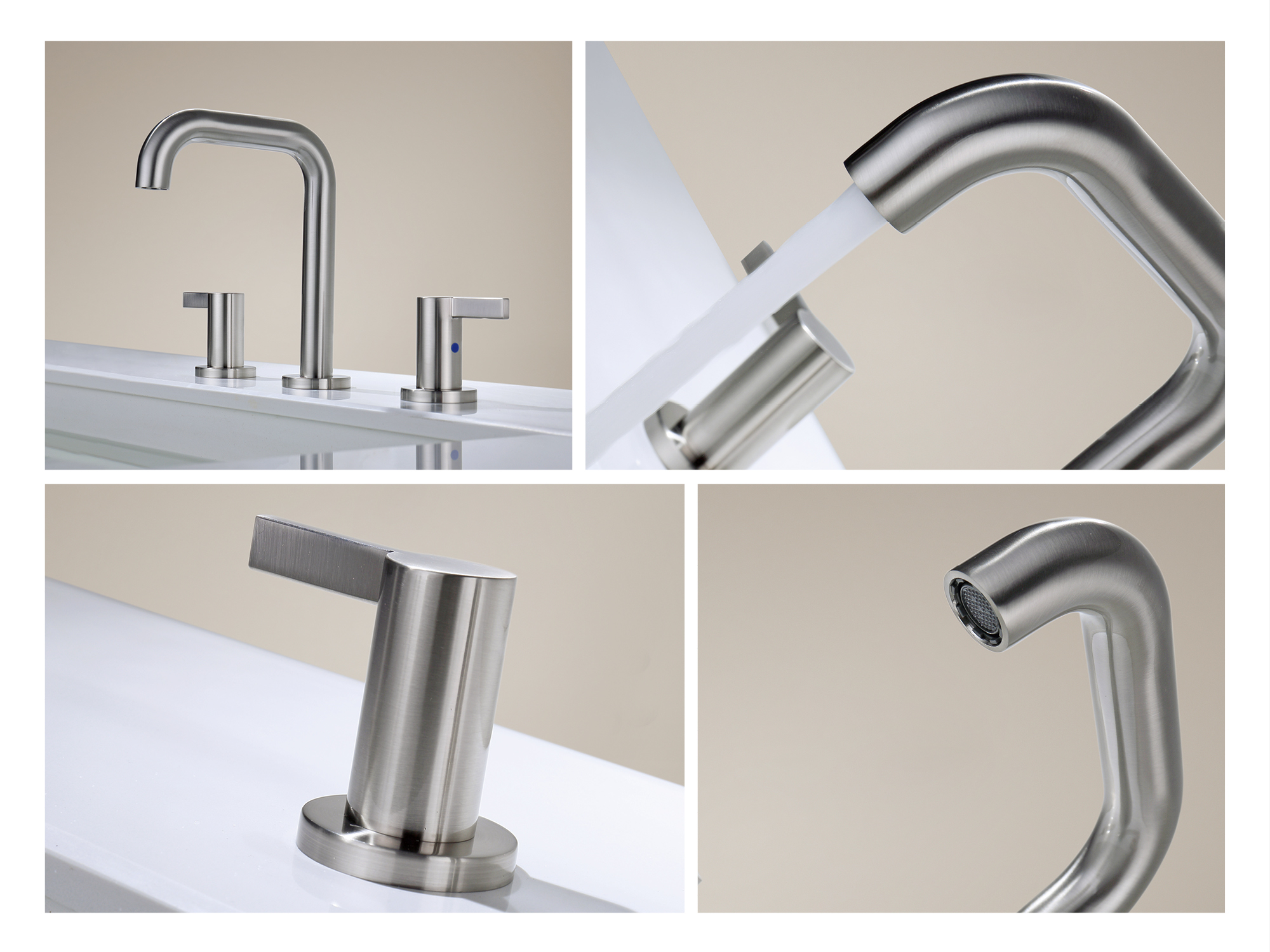 Sly High-End Luxus Gold Doppelgriff Wasserhahn Badezimmer