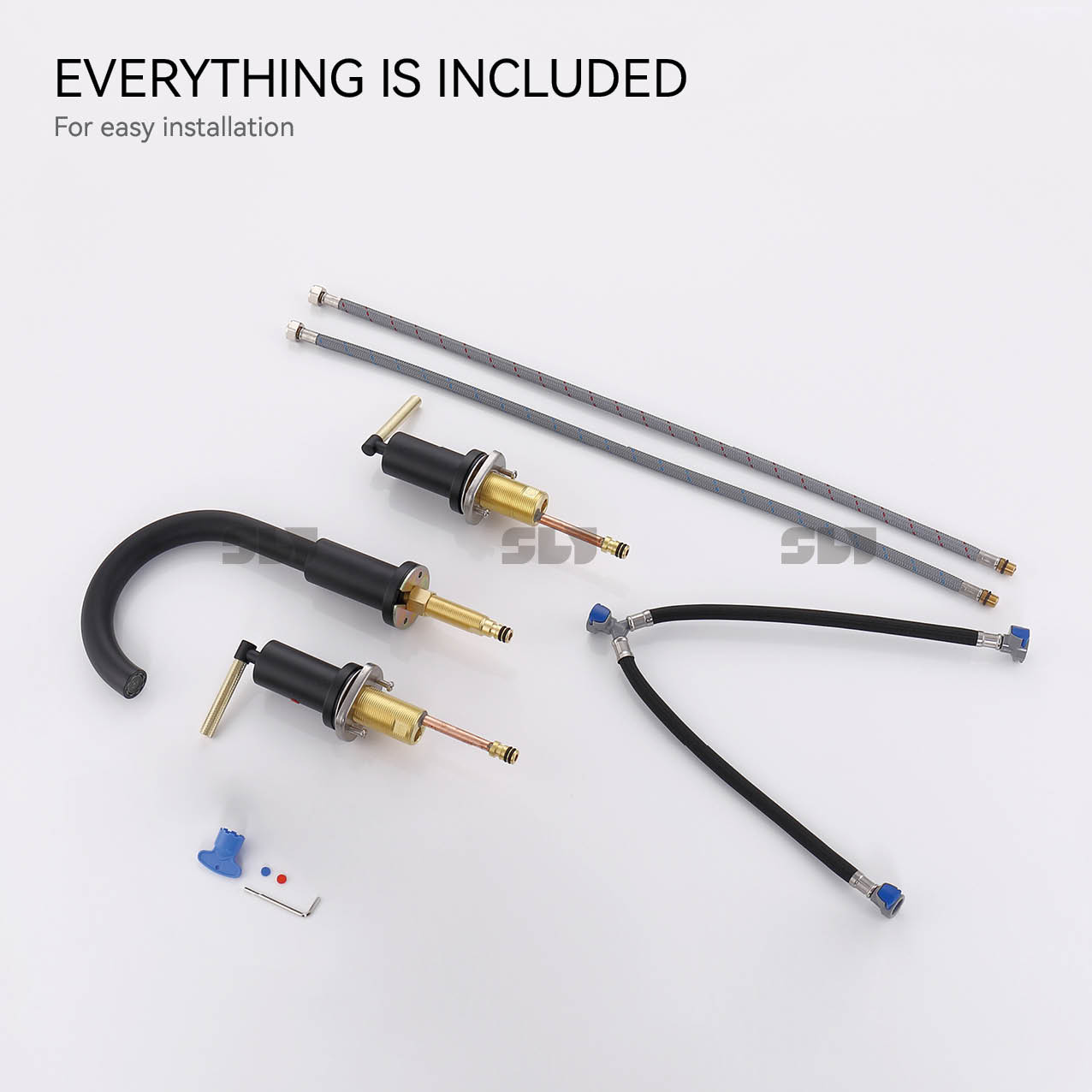 hei&szlig;e und kalte Waschbeckenh&auml;hne im Badezimmer