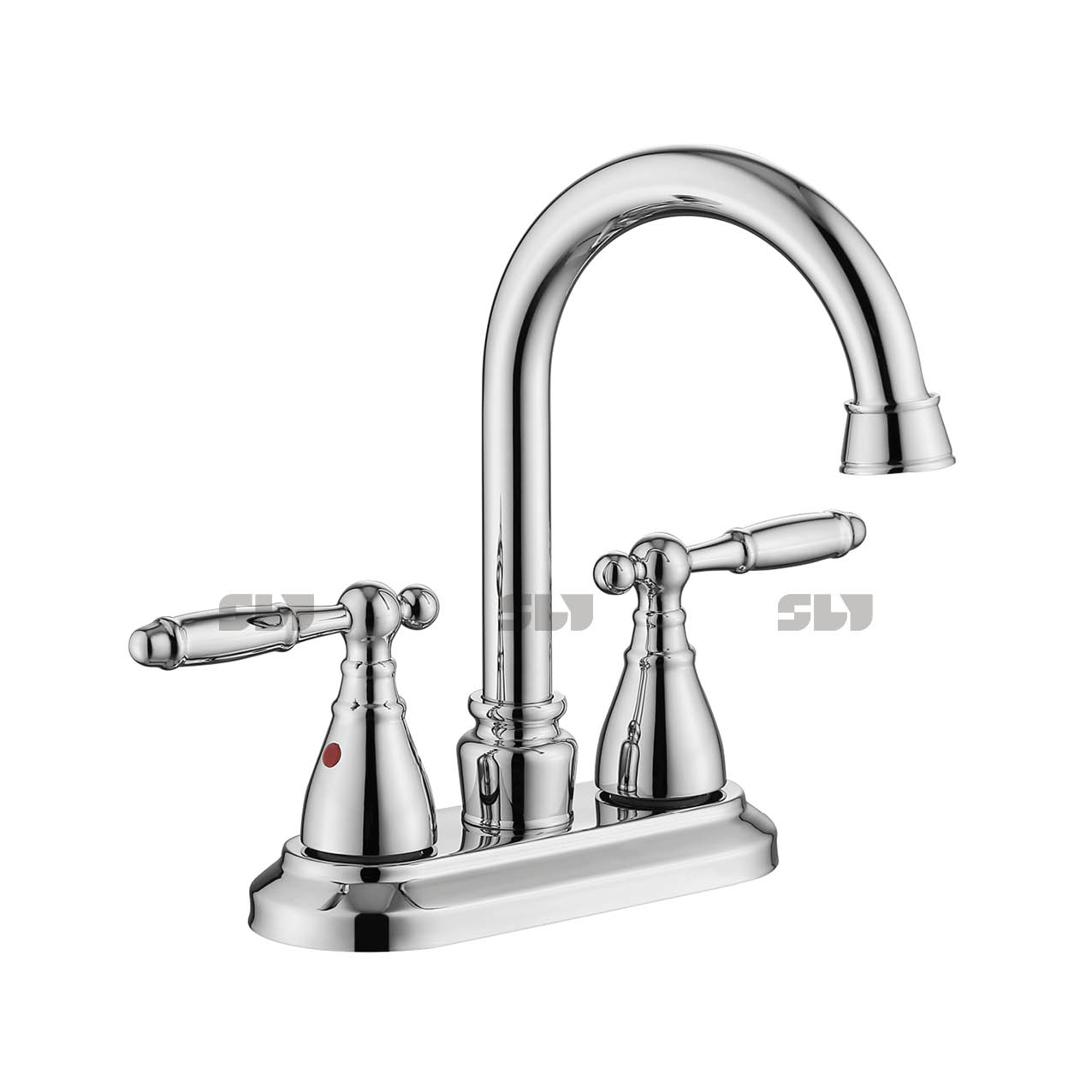 SLY High Arc Badezimmer Waschbecken Centerset Wasserhahn Deck montierter Wasserhahn Badezimmer Wasserhahn 