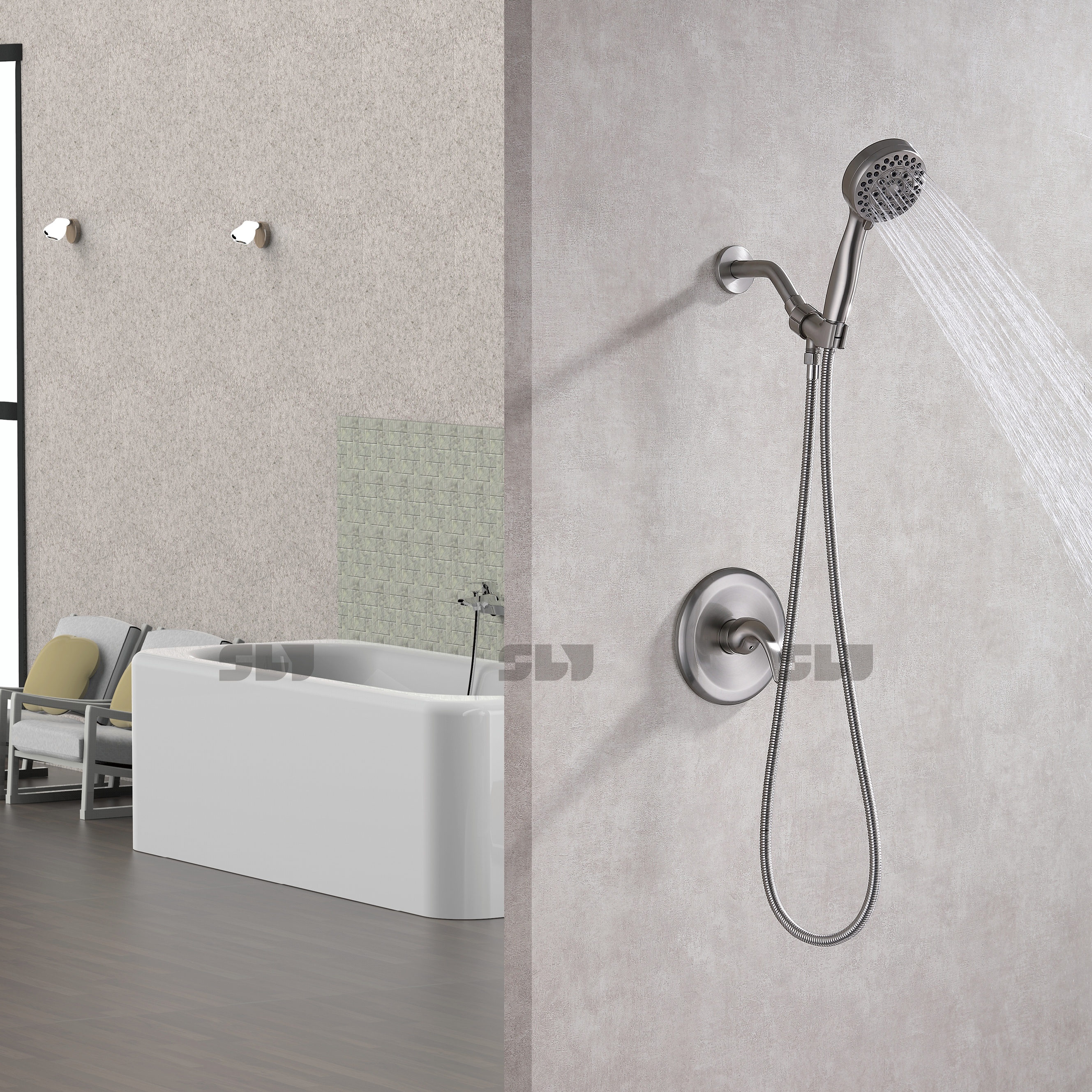 Dusch-Combo-Set Badezimmer-Duschverkleidungs-Set