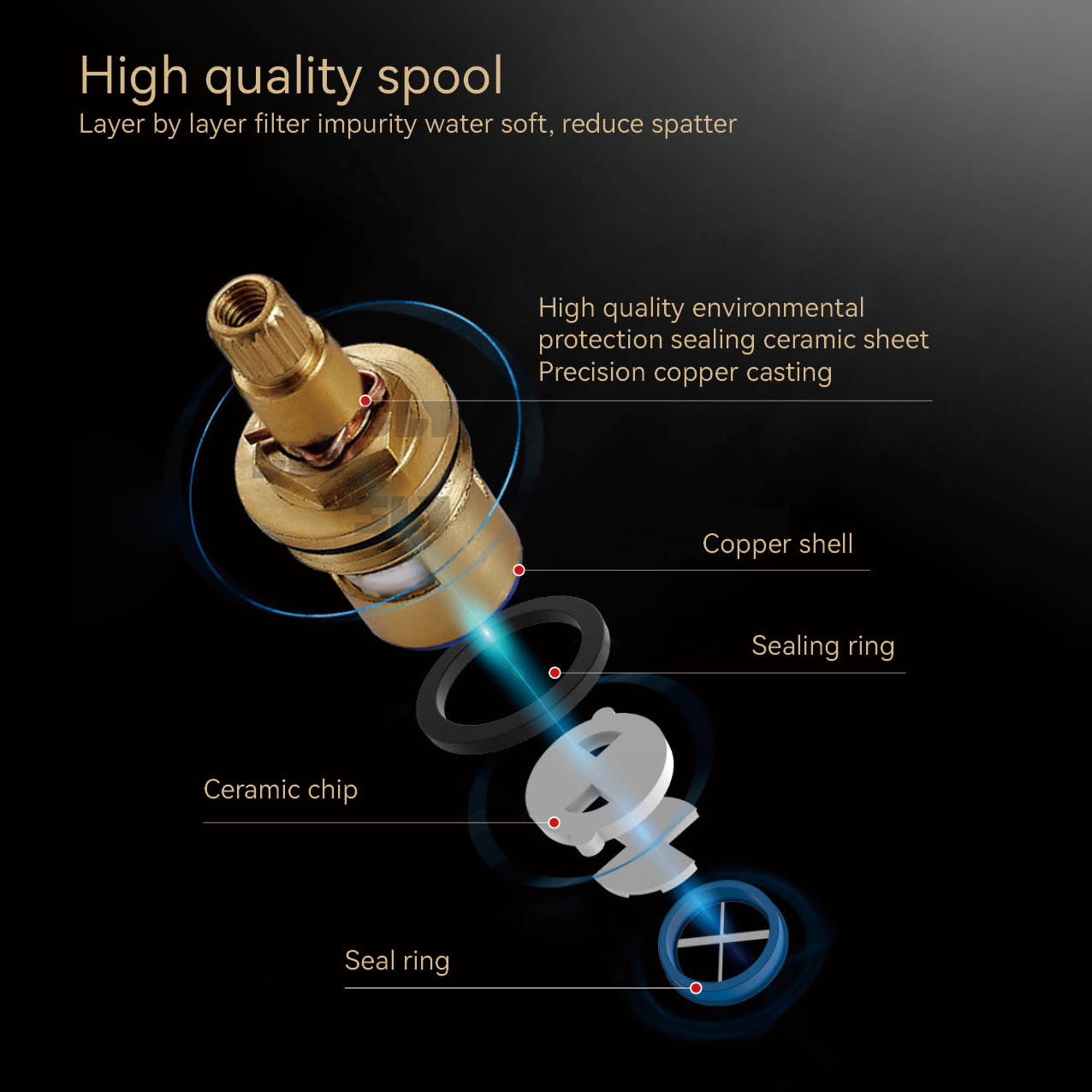 einzelner Badezimmerhahn