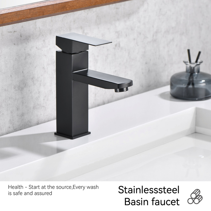 Sly Matte Black Rabatt Badezimmer Ein Hebel Wasserhahn Zapfhähne