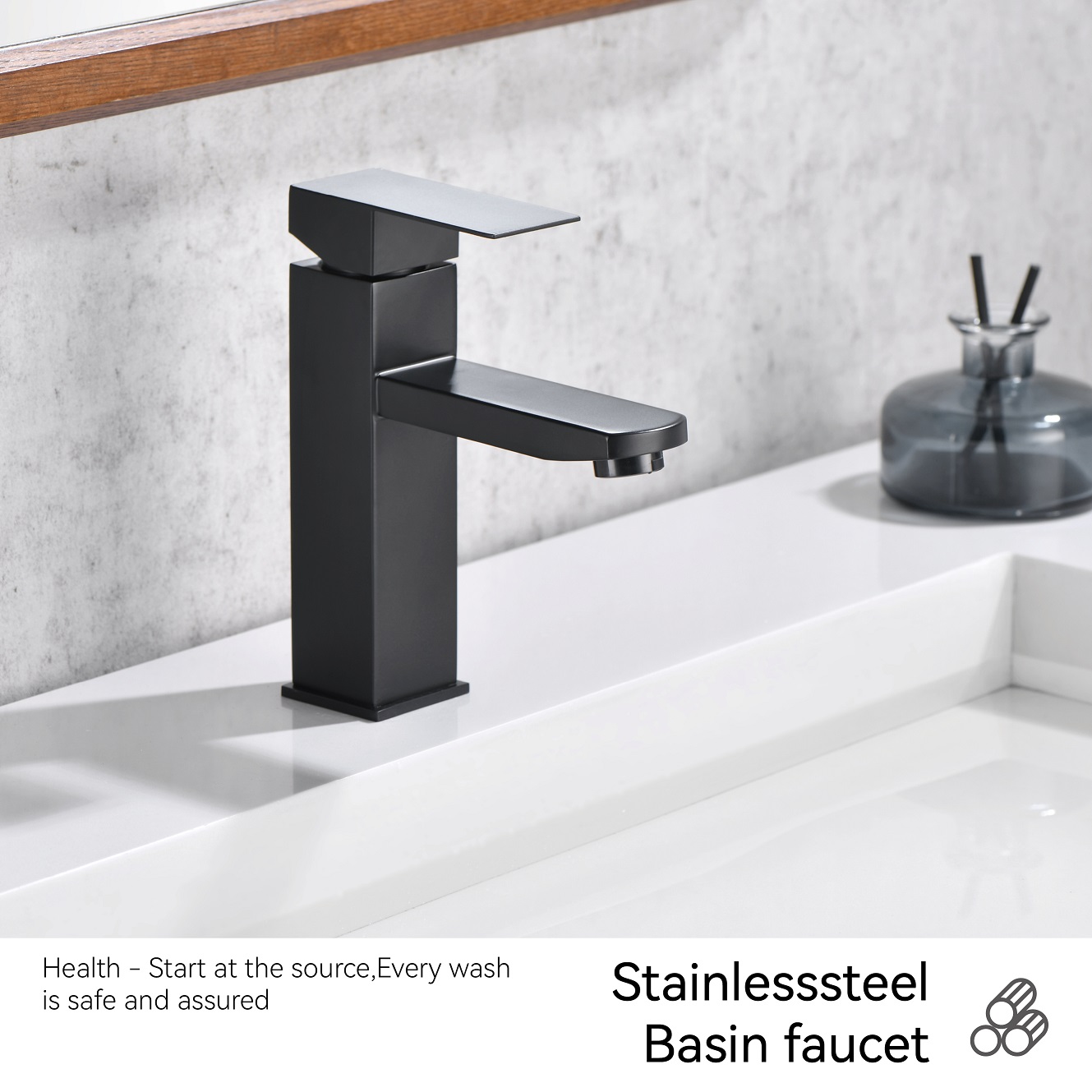 Sly Matte Black Rabatt Badezimmer Ein Hebel Wasserhahn Zapfhähne