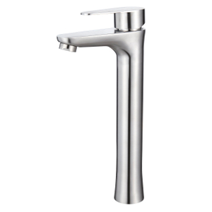 Sly gebürstete Nickel moderner einfacher Stil Ein Griff -Loch -Wasserhahn für Badezimmer