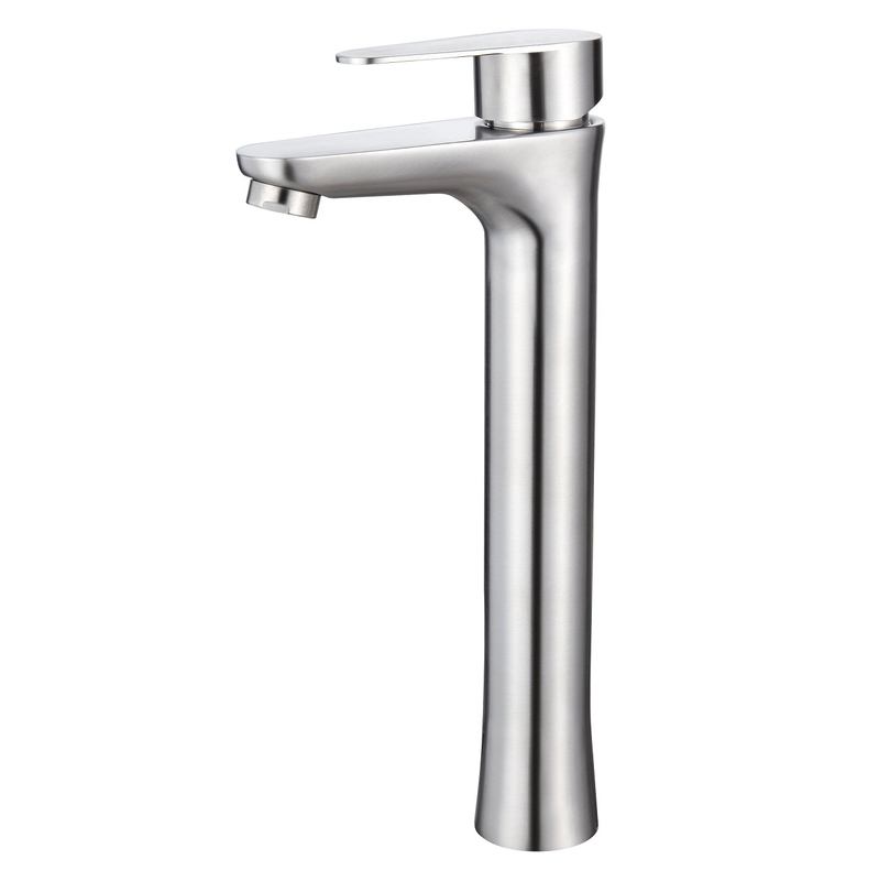 Sly gebürstete Nickel moderner einfacher Stil Ein Griff -Loch -Wasserhahn für Badezimmer