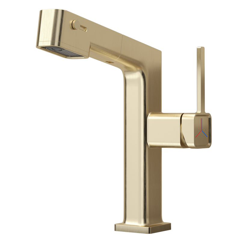 Sly Zink Messing gebürstete Waffe Metall Ein Griff Messing Badezimmer Wasserhahn kaltes Hot Mixer Badezimmer Tap Wasserhahn