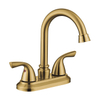 Schlaues Luxus zwei Griffe 2 Griff Badezimmer Wasserhahn gebürstetes Gold