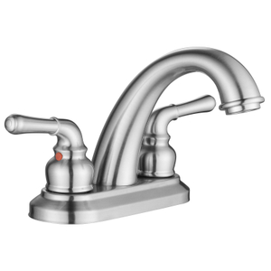 Sly Messing gebürstet Nickel Badezimmer Wasserhahn Kalt- und Heißmischer -Hähne