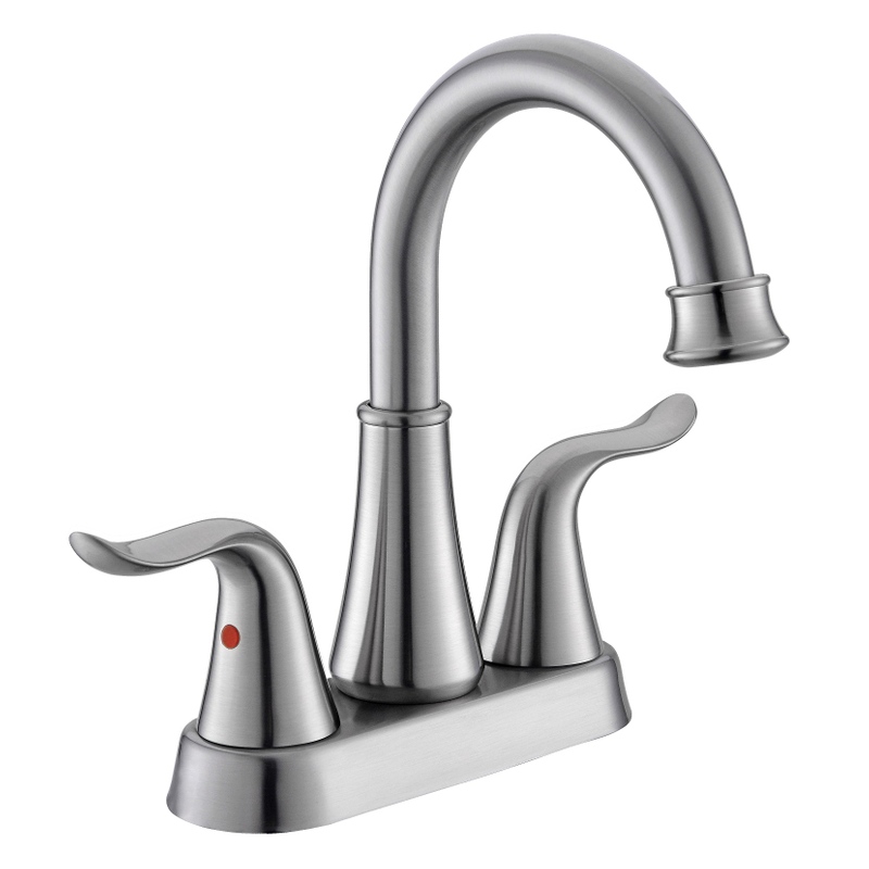 Sly Zink gebürstet Nickel luxuriöser Kalt- und Heißwassermixer -Badezimmer -Becken Wasserhahn