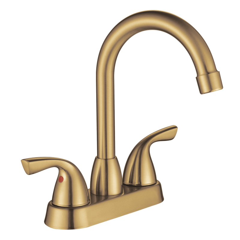 Sly Messing gebürstet Nickel moderner Wandmontage Heißer und kaltes Wassersteuerbecken Wasserhahn
