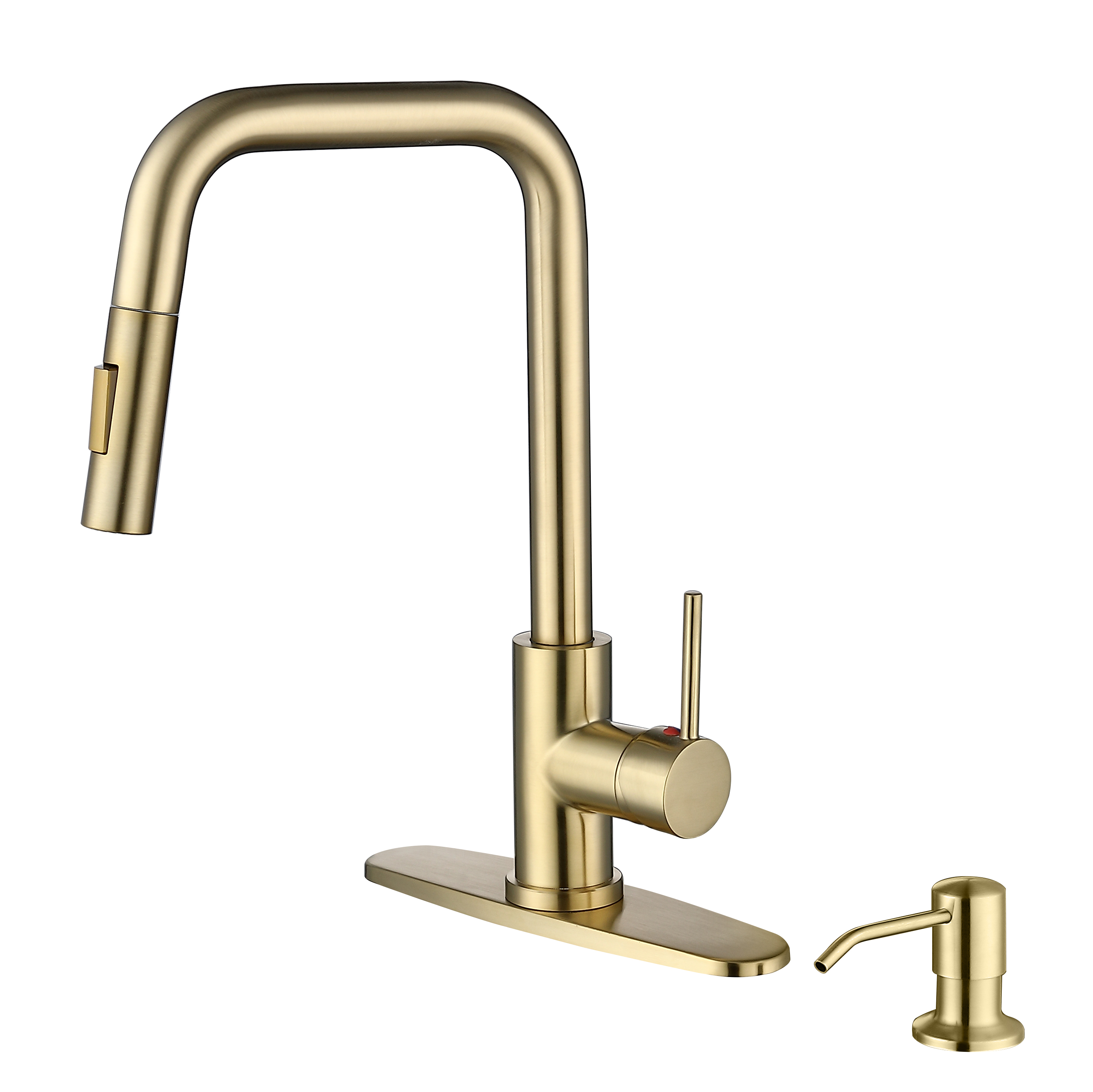 Sly gebürstet Nickel Haushalt heiß und kalte schwarze Ziehküchenspüle Wasserhahn Wasserhahn